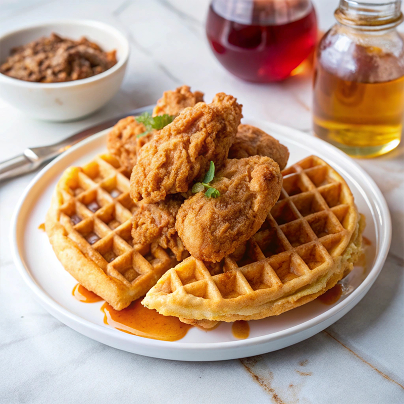 Pollo y Waffles